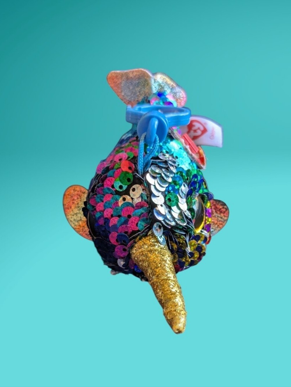 Ty Flippables Clip/Keychain Calypso the Narwhal
